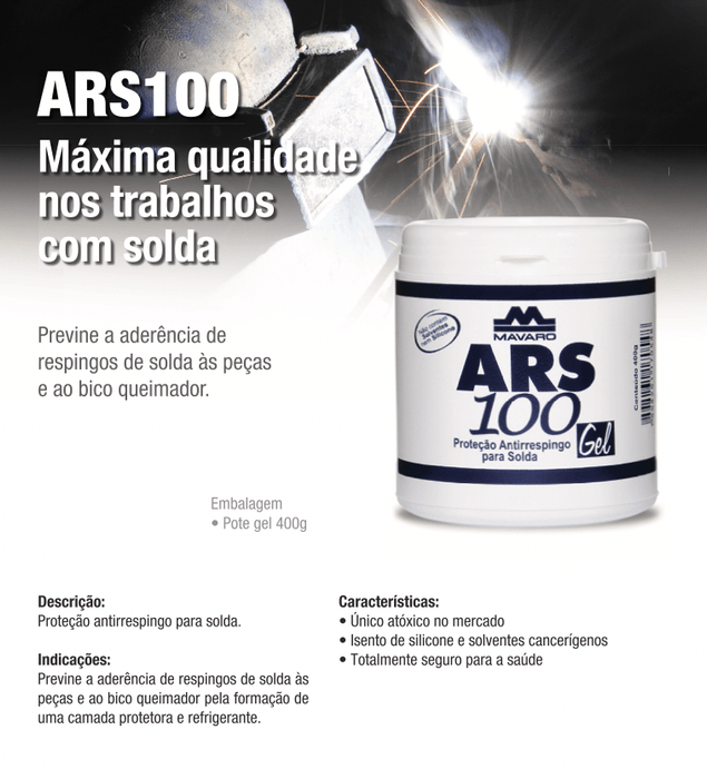 Proteção Antirespingo Para Solda Mavaro ARS100 Pasta 400gr