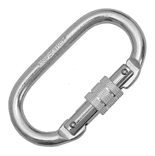 02 unidades de Mosquetão em Aço Oval Vicsa 17mm Trava Dupla 23kN VIC24300