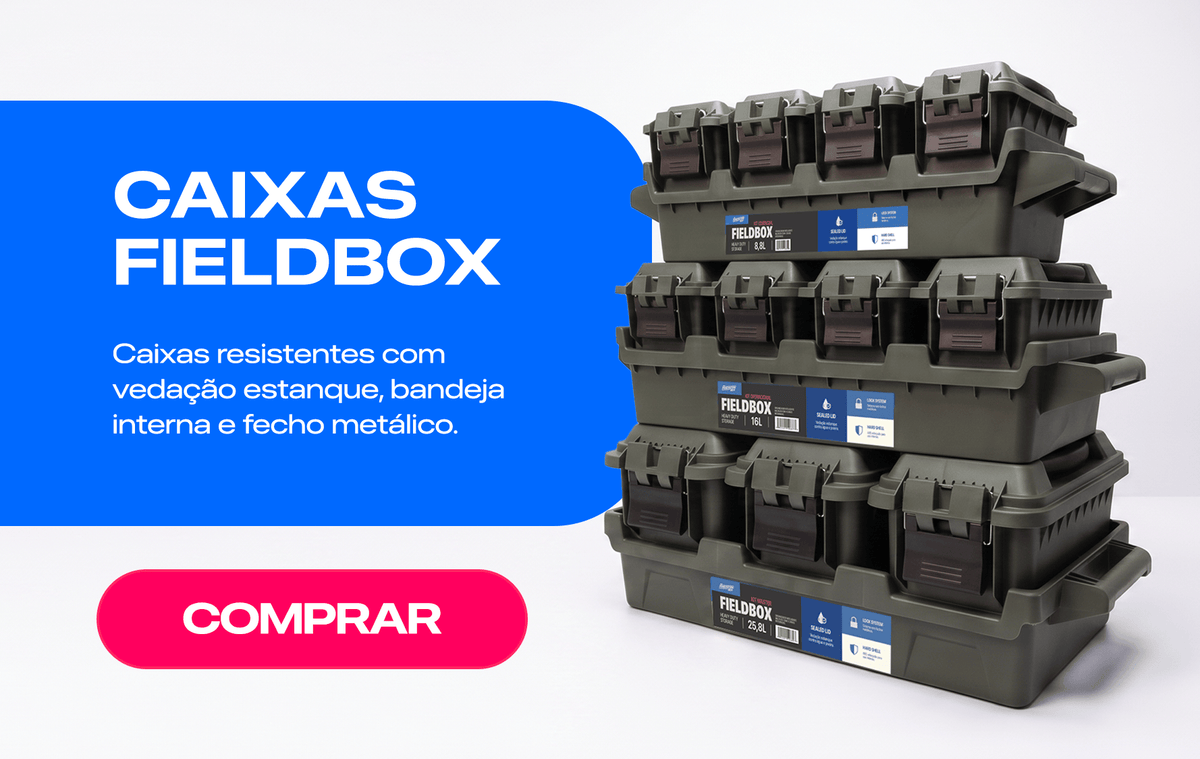 Caixas FieldBox: resistentes, com vedação estanque, bandeja interna e fecho metálico