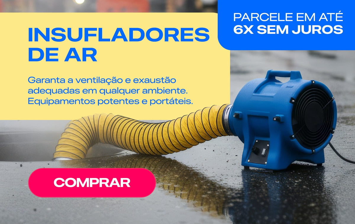 Insufladores de ar para ventilação e exaustão em espaço confinado. Parcele em até 6x sem juros