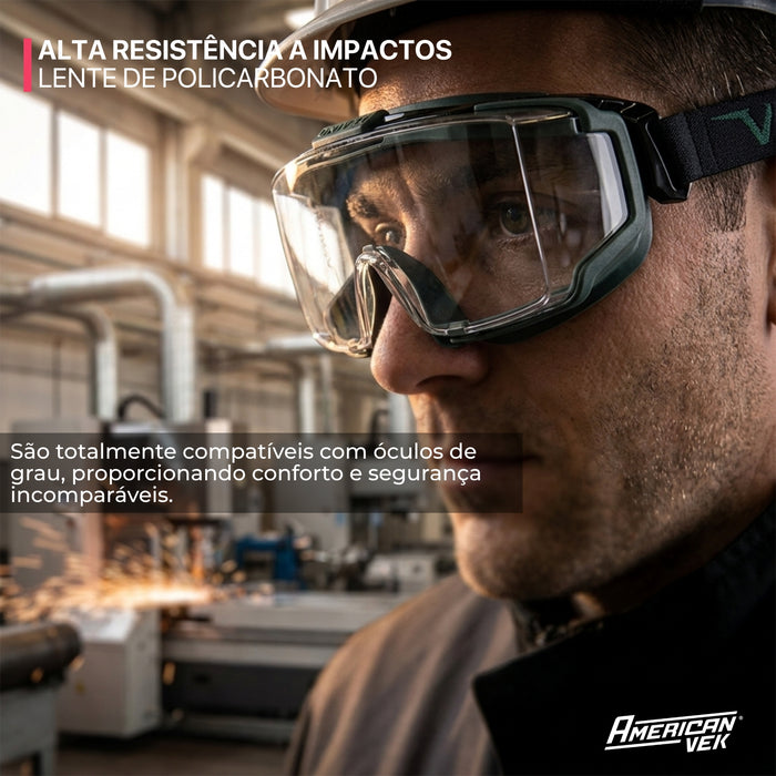 Óculos de Proteção Ampla Visão Univet 5X2 Goggles – Antiembaçante Antirrisco UV400 | CA52431