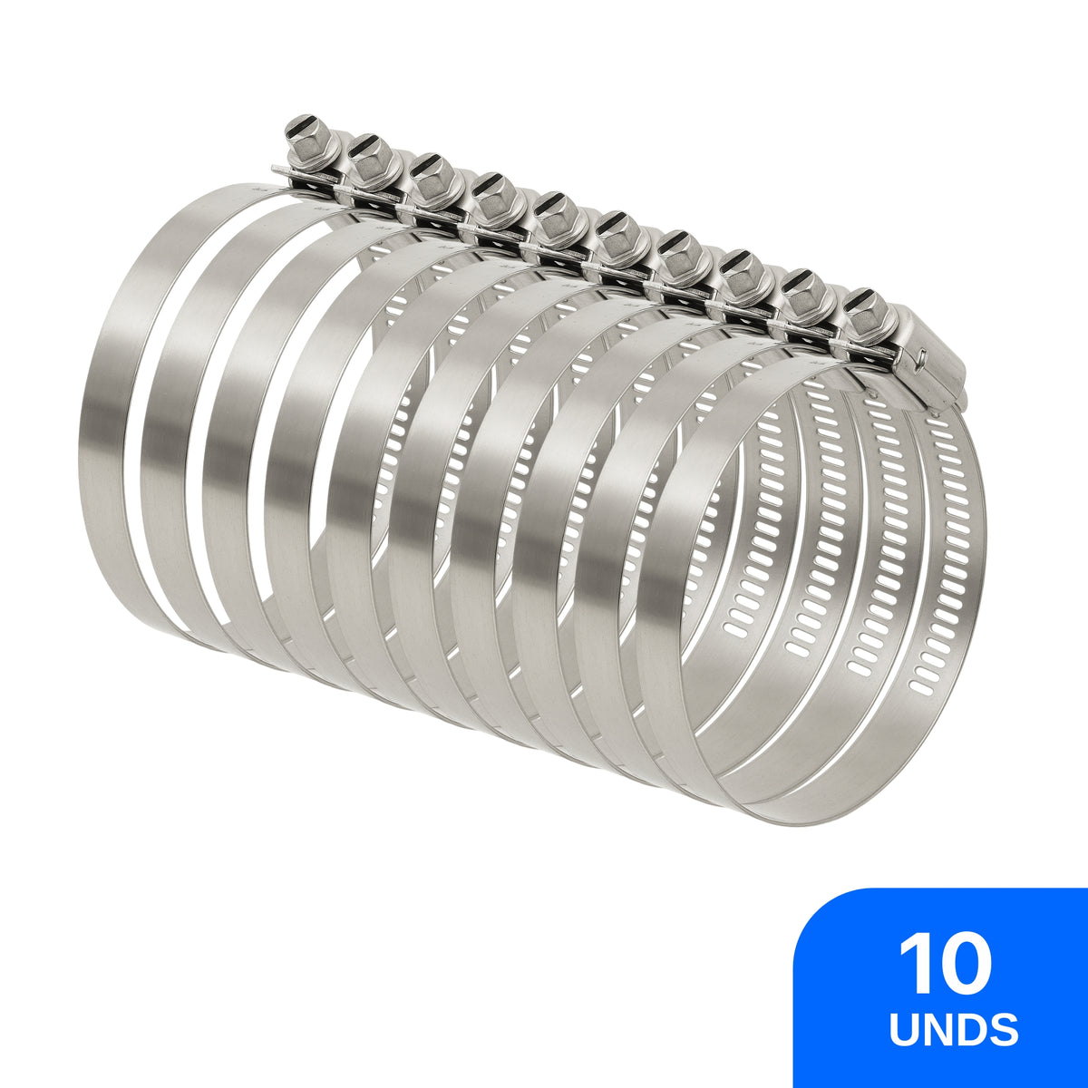 Abraçadeira Aço Inox 04 Pol. 100mm (10 Unds)