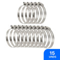 Abraçadeira Aço Inox 04 Pol. 100mm (15 Unds)