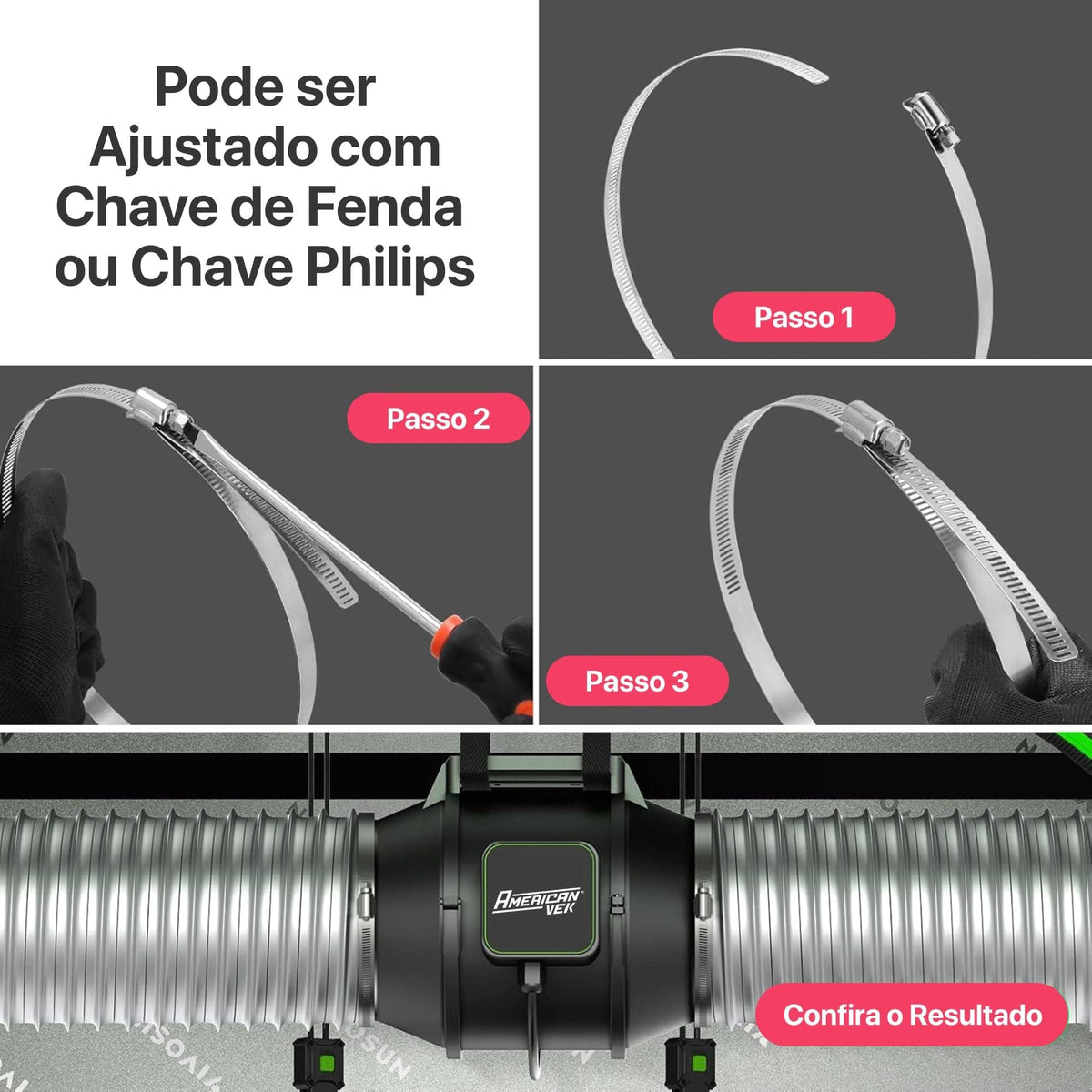 Abraçadeira Aço Inox 4 Pol. 100mm