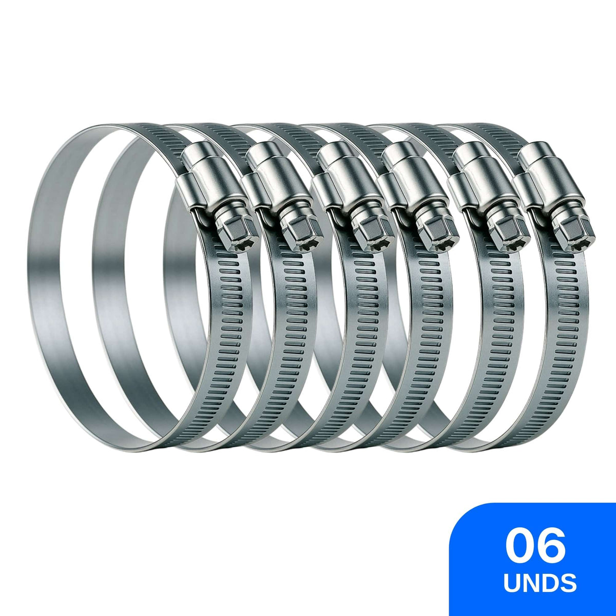 Abraçadeira em Aço Carbono de 4 Pol. 100mm (06 Unds)