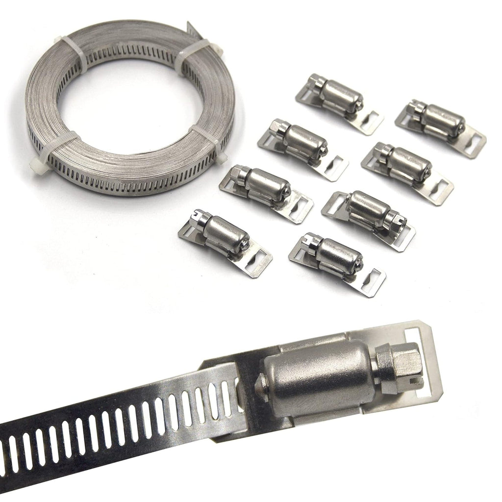 Abraçadeira em Rolo de Aço Inox 3mts com 8 Clips