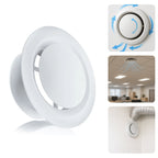 Acabamento Difusor de Ar Redondo Branco 200mm - PAV B