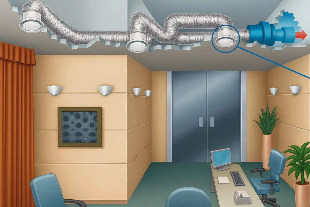 Acabamento Difusor de Ar Redondo Fixação Mola -  100mm