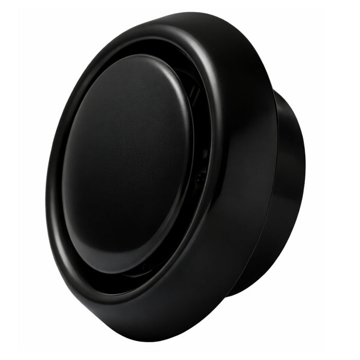 Acabamento Difusor de Ar Redondo Preto 150mm - PAV C