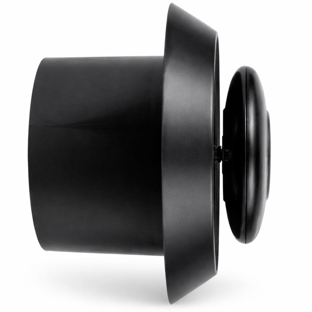 Acabamento Difusor de Ar Redondo Preto 150mm - PAV C