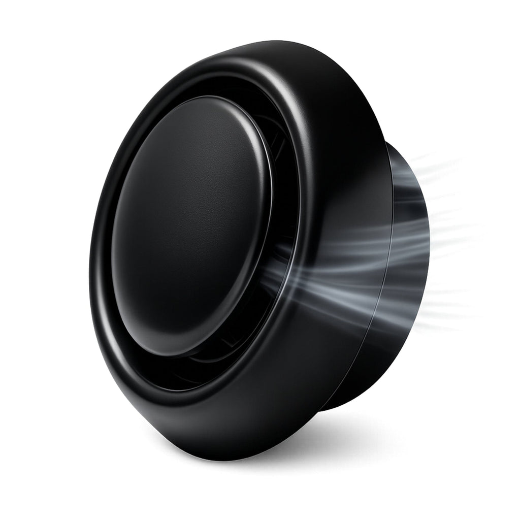 Acabamento Difusor de Ar Redondo Preto 150mm - PAV C