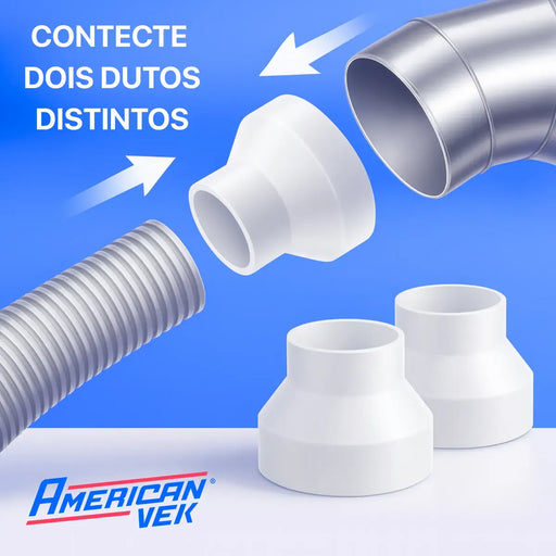 Adaptador Redutor De Duto 125mm Para 100mm (5' Para 4')