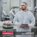 Avental Capa Impermeável Branco em Polietileno Manga Longa com Elástico (25 Unds) | CA30012
