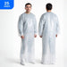 Avental Capa Impermeável Branco em Polietileno Manga Longa com Elástico (25 Unds) | CA30012