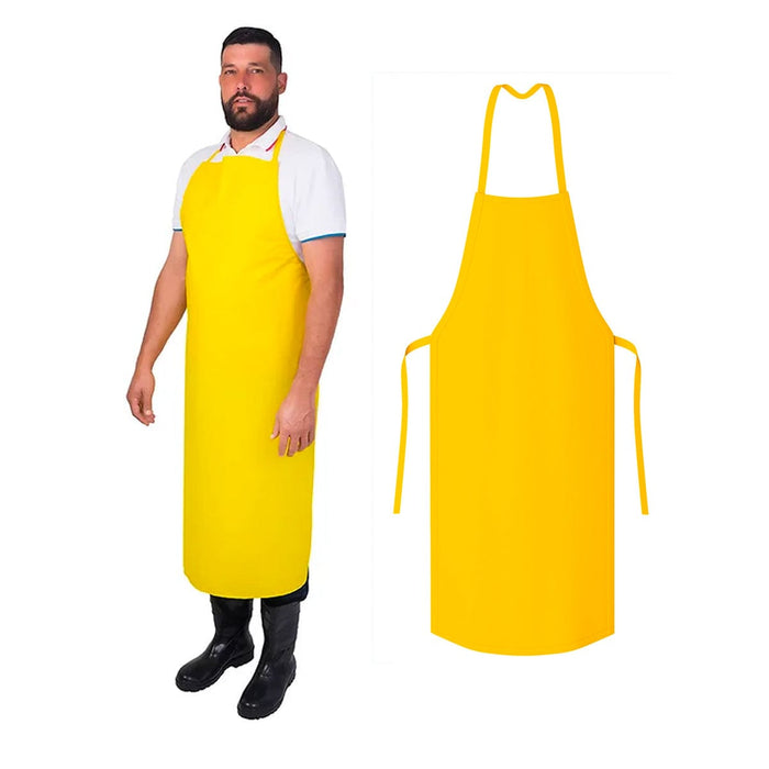 Avental de Segurança Químico Amarelo em Nylon Impermeável 1,20 x 0,70