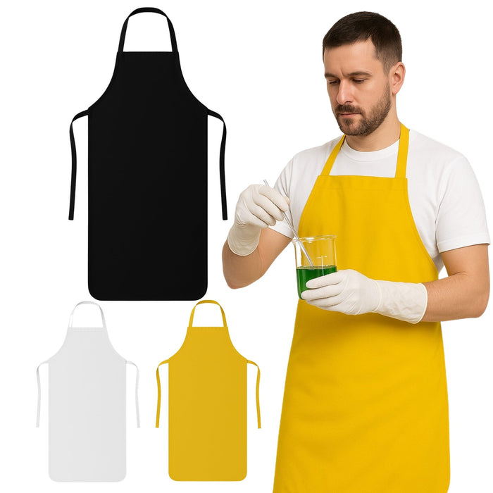 Avental de Segurança Químico Amarelo em Nylon Impermeável 1,20 x 0,70 Amarelo