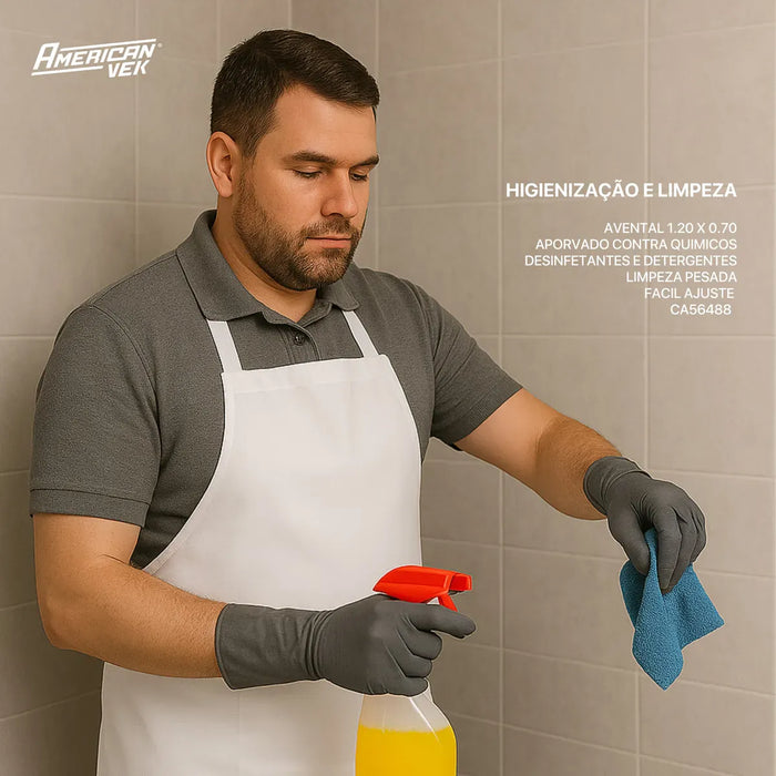 Avental de Segurança Químico em Nylon Impermeável 1,20 x 0,70 | CA46468