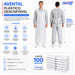 Avental Plástico Descartável Impermeável Extra Longo 150x80 Branco (100 Unds)