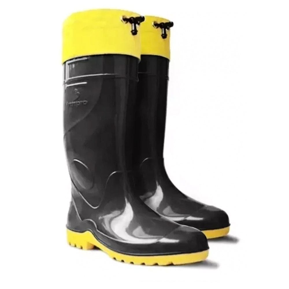 Bota Impermeável de Borracha PVC Cano Médio Preta CA36026