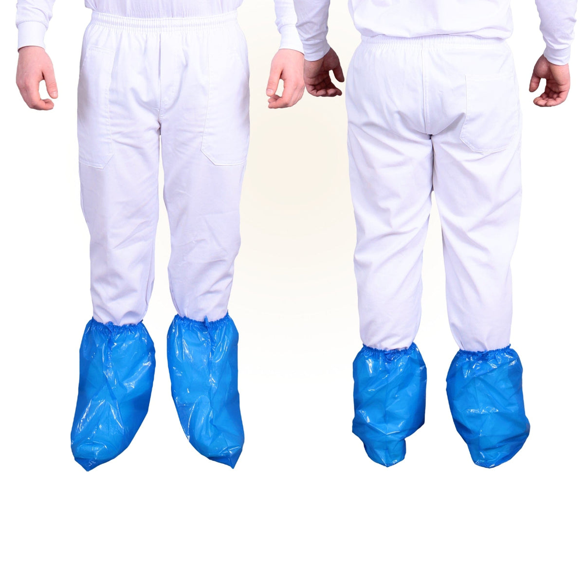Bota Propé em Polietileno Azul – Impermeável, Com Elástico e Descartável