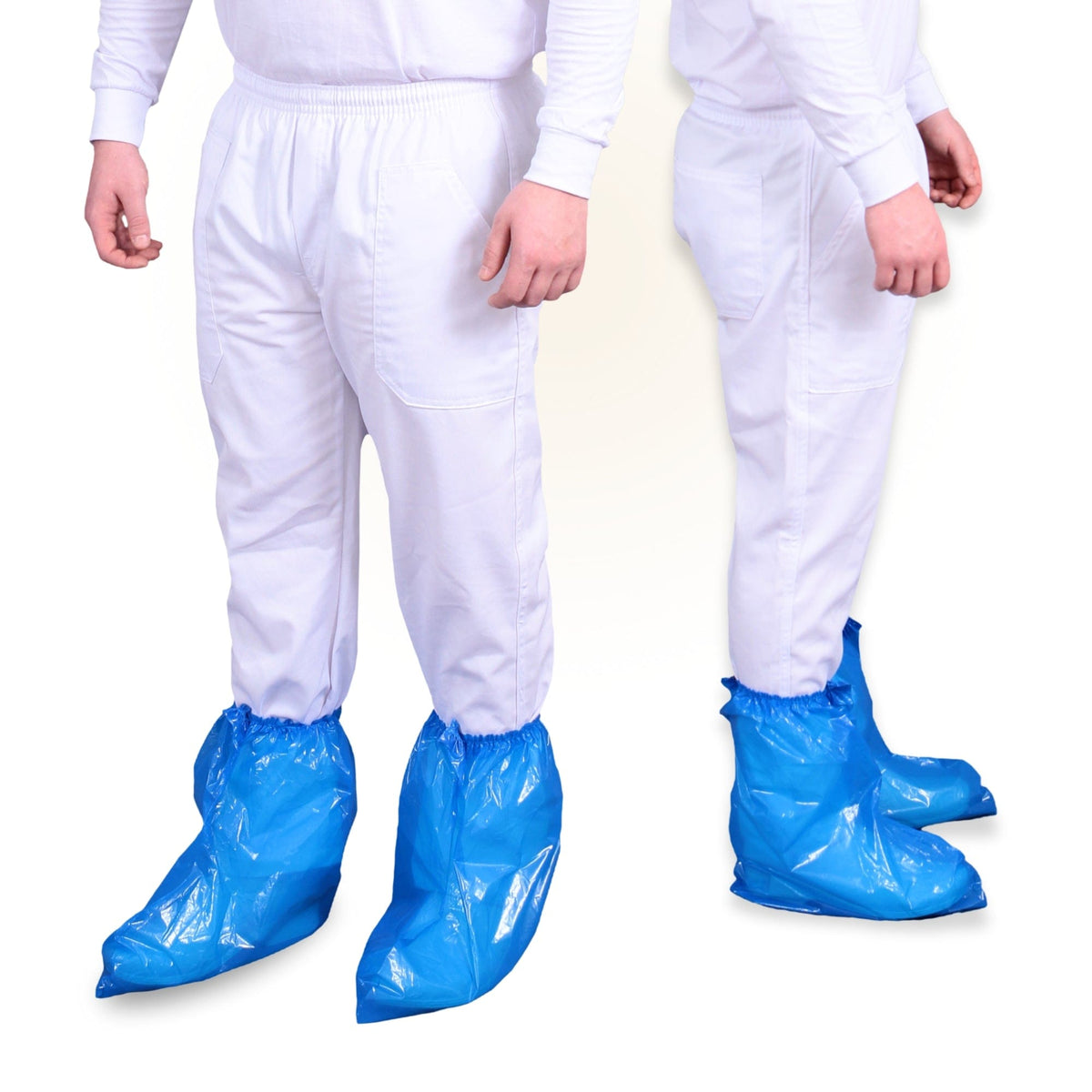 Bota Propé em Polietileno Azul – Impermeável, Com Elástico e Descartável