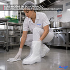 Bota Propé em Polietileno Transparente com Elástico Impermeável – (100 Unds)
