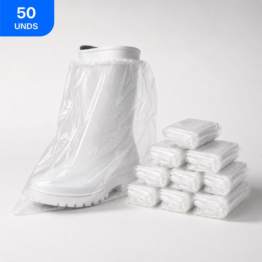 Bota Propé em Polietileno Transparente com Elástico Impermeável – (50 Unds)