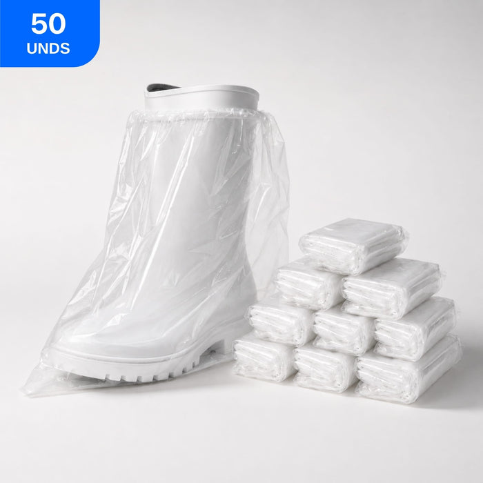 Bota Propé em Polietileno Transparente com Elástico Impermeável – (50 Unds)