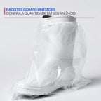 Bota Propé em Polietileno Transparente com Elástico Impermeável – (50 Unds)