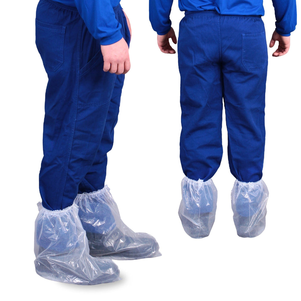 Bota Propé em Polietileno Transparente – Impermeável, Com Elástico e Descartável