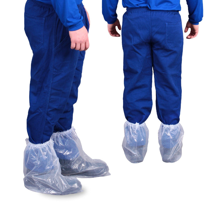 Bota Propé em Polietileno Transparente – Impermeável, Com Elástico e Descartável