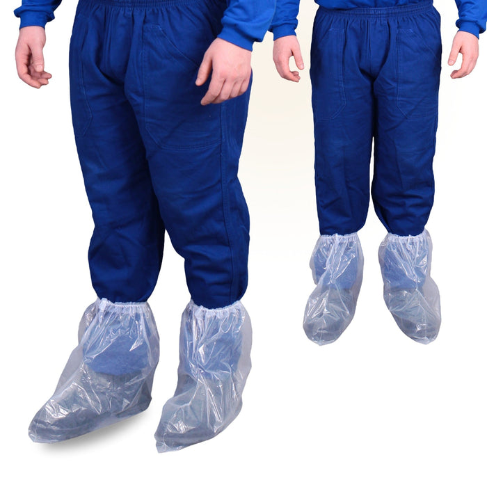 Bota Propé em Polietileno Transparente – Impermeável, Com Elástico e Descartável