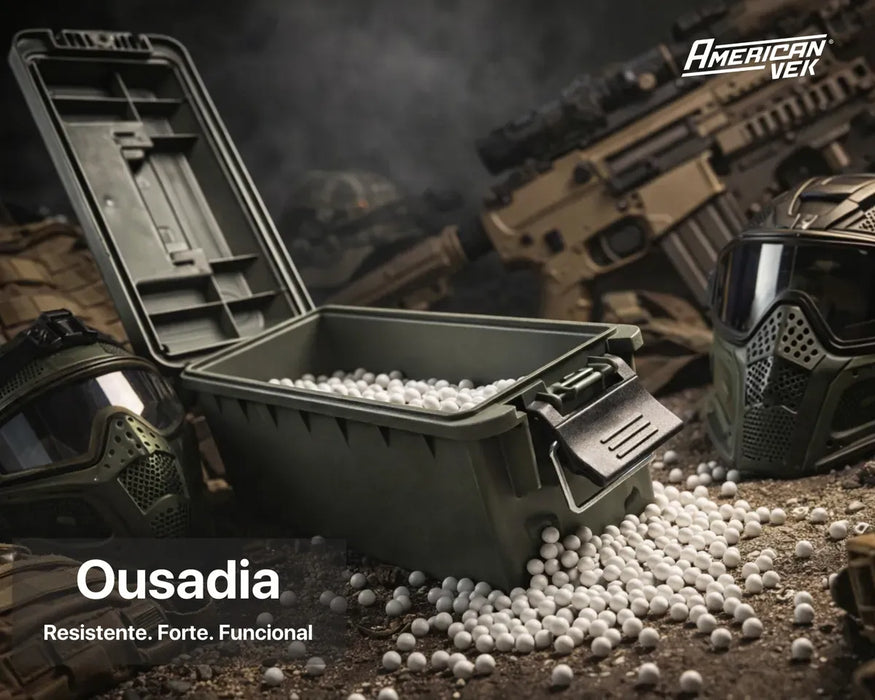 Caixa Organizadora Estanques ESSENCIAL MINI 2,2L AMMO – Plástico ABS Reforçado, Vedação e Fecho Metálico Cinza