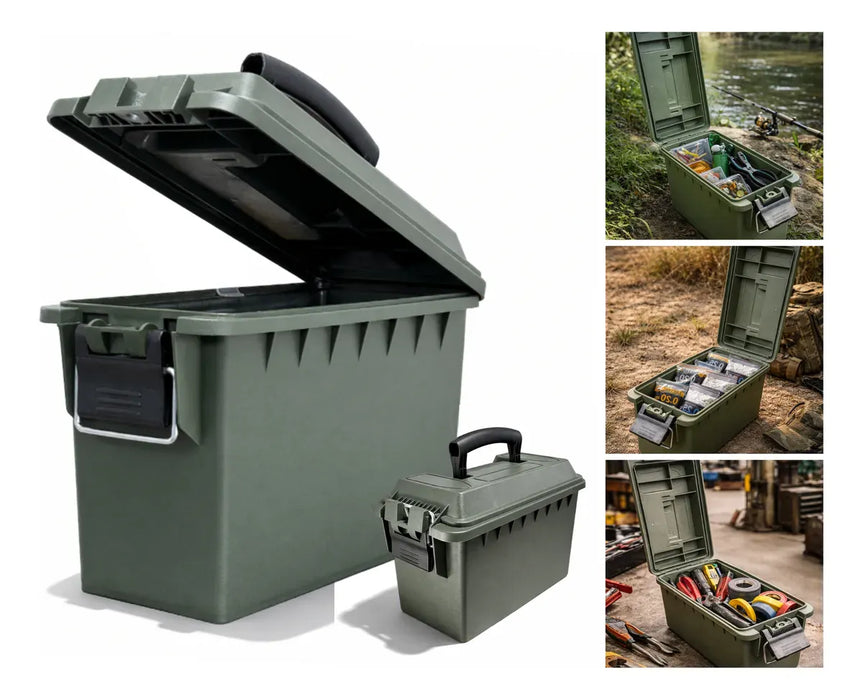 Caixa Organizadora Estanques ESSENCIAL MINI 2,2L AMMO – Plástico ABS Reforçado, Vedação e Fecho Metálico Cinza