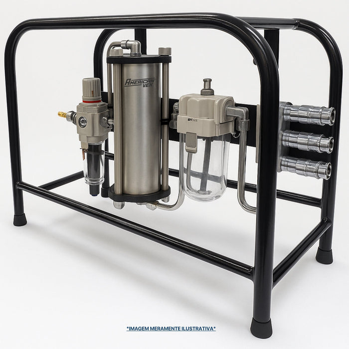 Cavalete Filtrante para Ar Mandado Com Filtro de Carvão Ativado - 3 Usuários