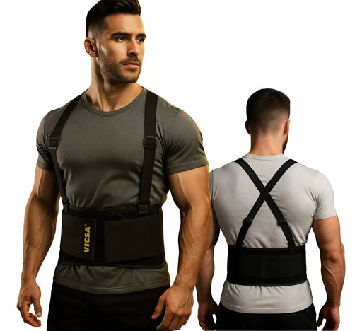 Cinta Lombar Ergonomica Preto Com Suspensório Light VIC41100 - Vicsa