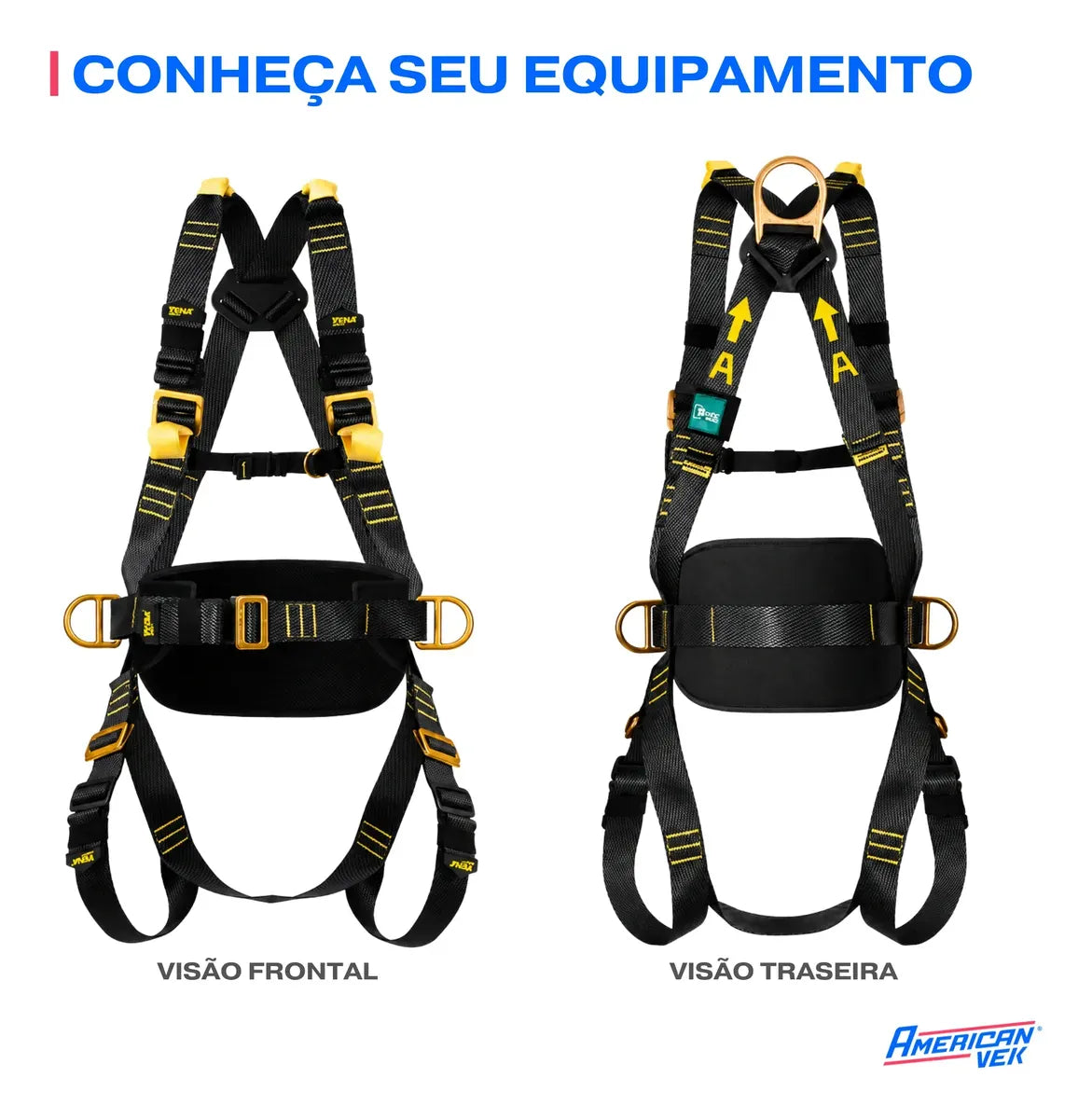 Cinto de Segurança 4 Pontos Antichamas em Aramida Vicsa VIC20829 Suporta até 140kg - CA36792