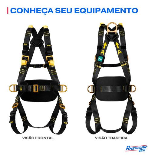 Cinto de Segurança 4 Pontos Antichamas em Aramida Vicsa VIC20829 Suporta até 140kg - CA36792
