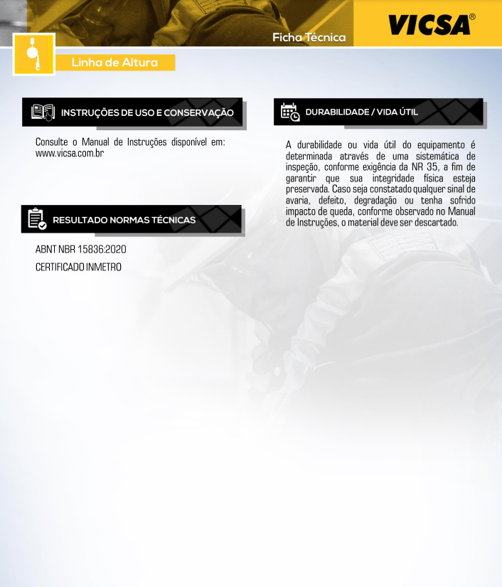 Cinto de Segurança Paraquedista 2 Pontos Vicsa VIC27113 - CA35614