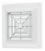 Difusor de Ar Quadrado Europeu T02 4 Vias Sem Registro - 300mm X 300mm