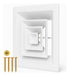 Difusor de Ar Quadrado Europeu T02 4 Vias Sem Registro - 300mm X 300mm