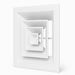 Difusor de Ar Quadrado Europeu T02 4 Vias Sem Registro - 300mm X 300mm