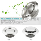 Difusor Saída de Ar em Inox Exaustão Ventilação 150mm