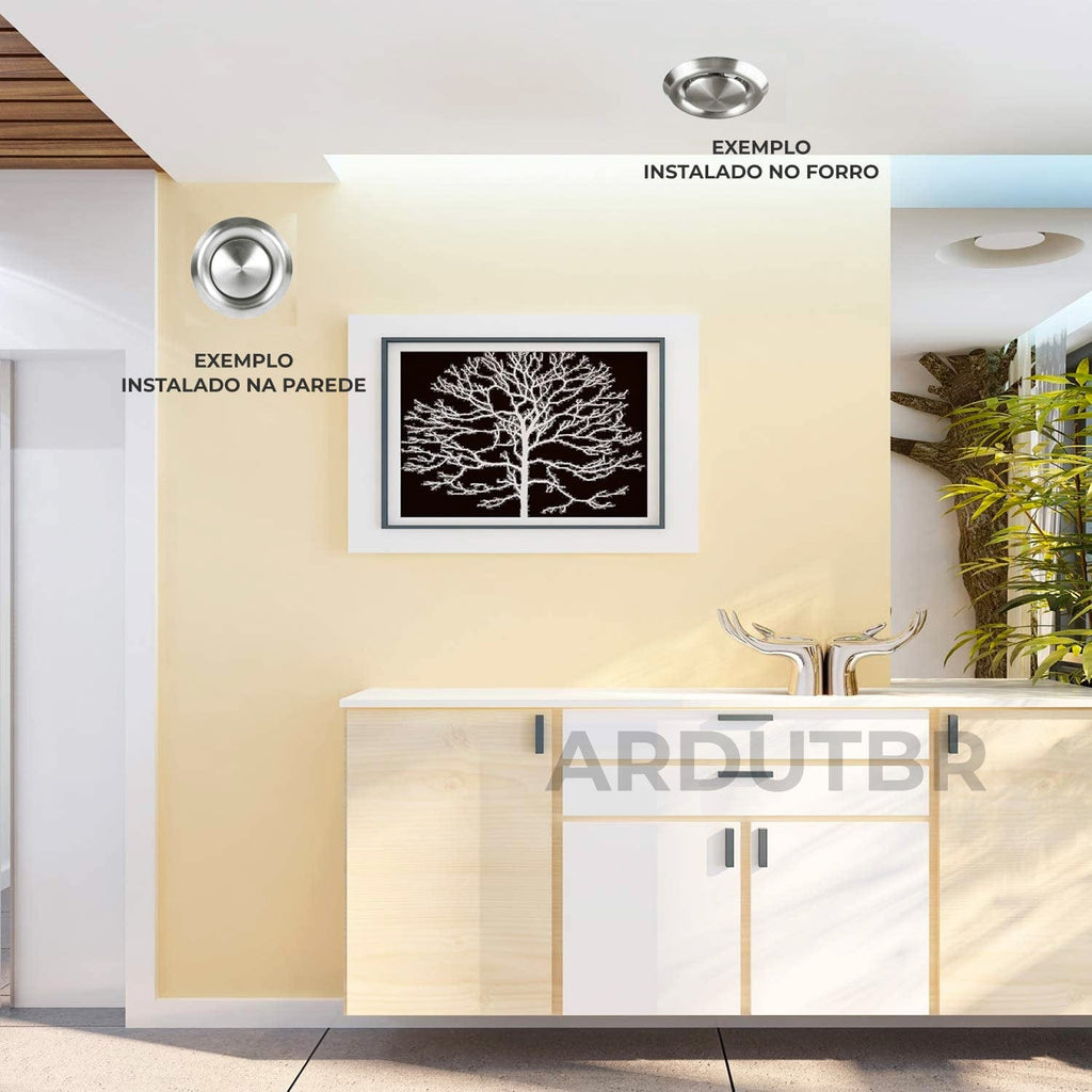 Difusor Saída de Ar em Inox Exaustão Ventilação 150mm
