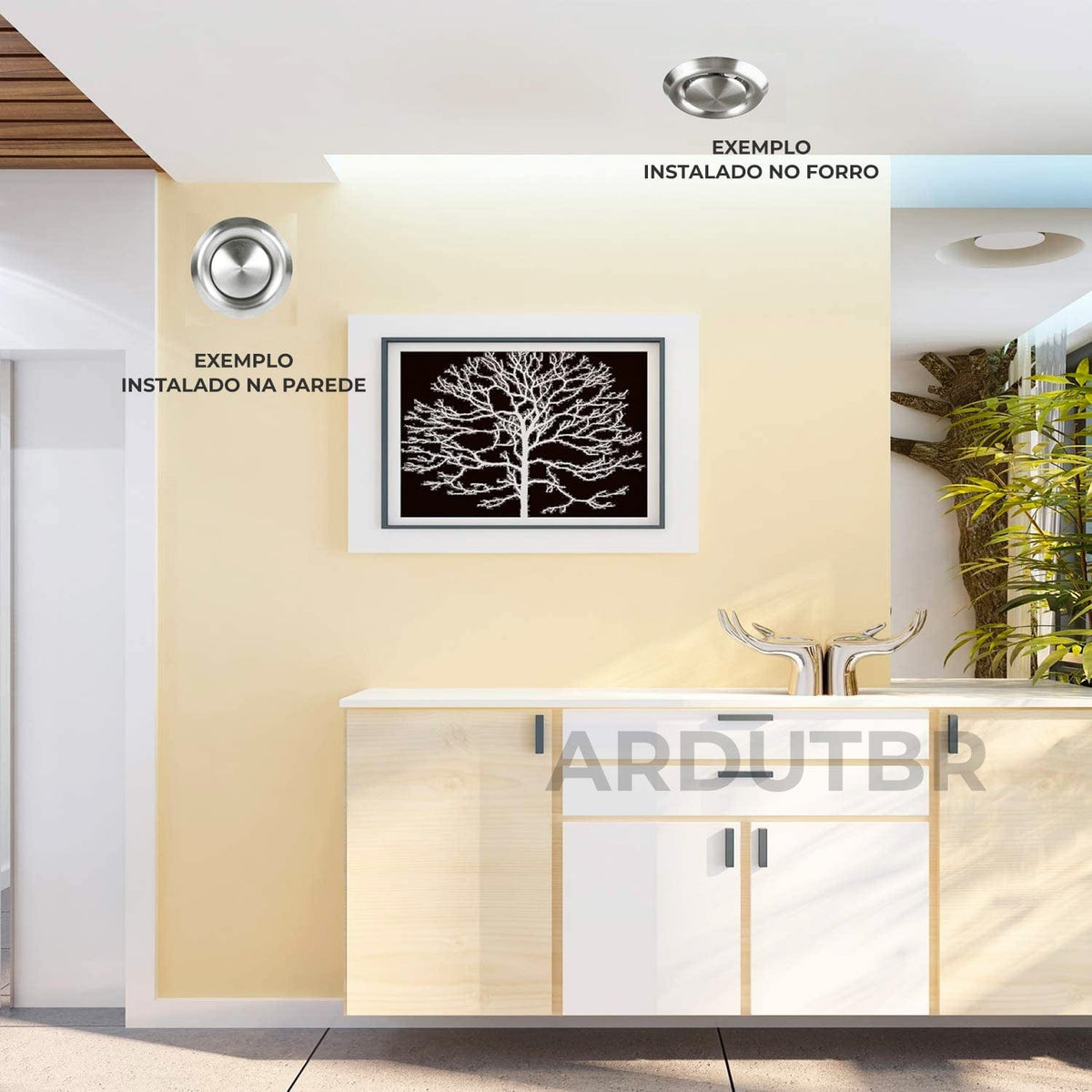 Difusor Saída de Ar em Inox Exaustão Ventilação 150mm
