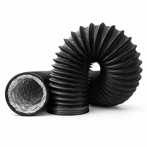 Duto Aluminizado Flexível com PVC Preto 100mm / 04 Pol - 05 Metros