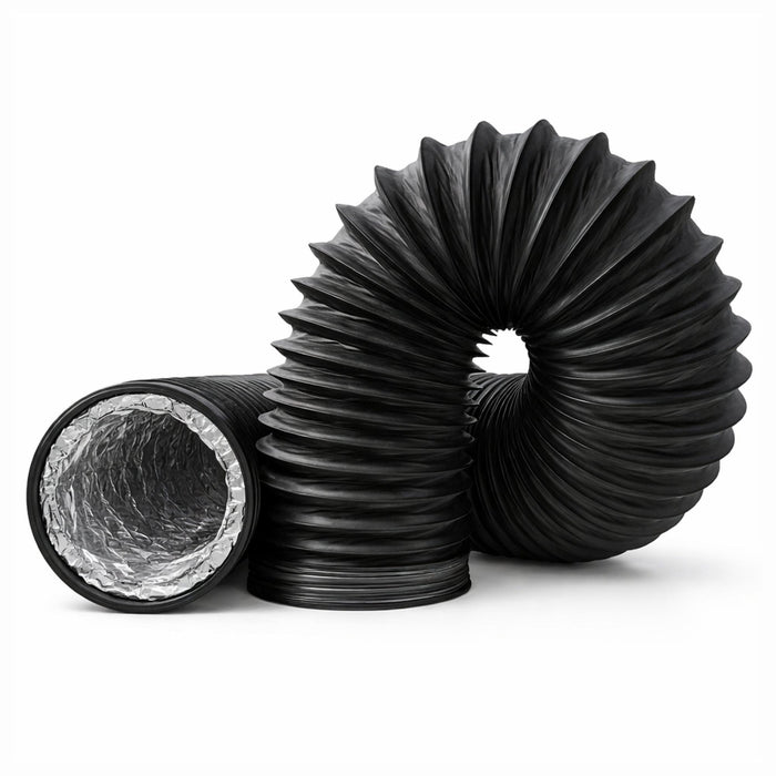 Duto Aluminizado Flexível com PVC Preto 100mm / 04 Pol - 05 Metros