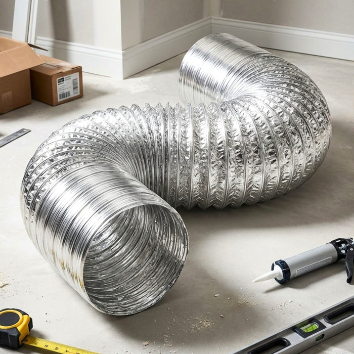Duto Aluminizado Flexivel Sem Isolamento 100mm / 04 Pol - 05 Metros