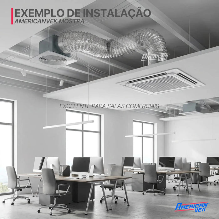 Duto Aluminizado Flexivel Sem Isolamento 100mm / 04 Pol - 05 Metros