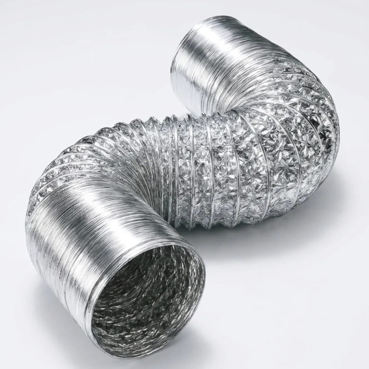 Duto Aluminizado Flexivel Sem Isolamento 100mm / 04 Pol - 05 Metros